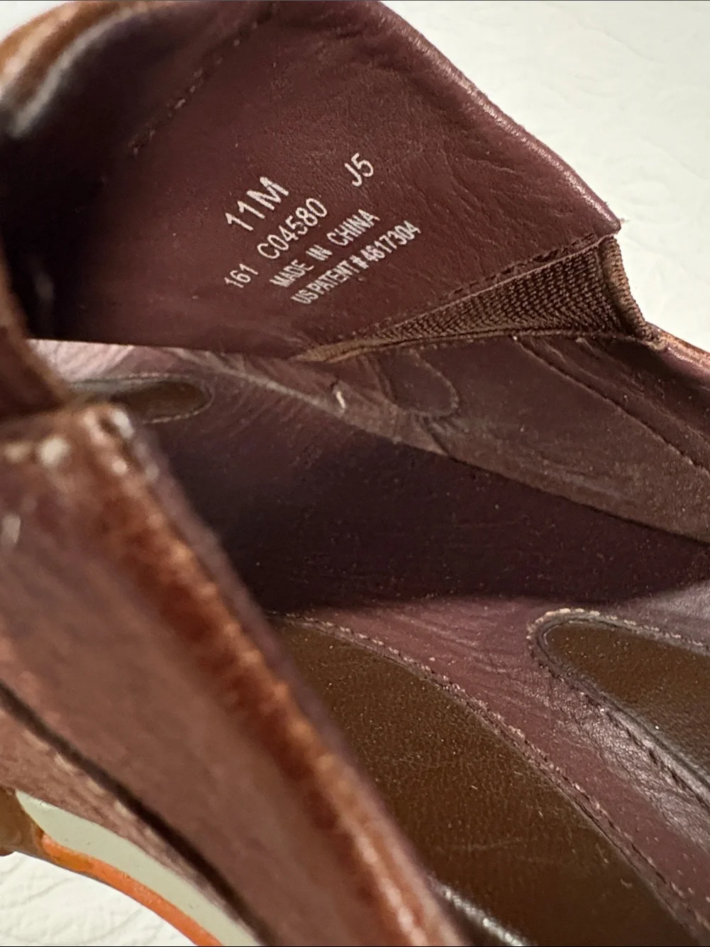 Cole Haan Nike air Men's Two-Tone Brown Leather Slide Sandals